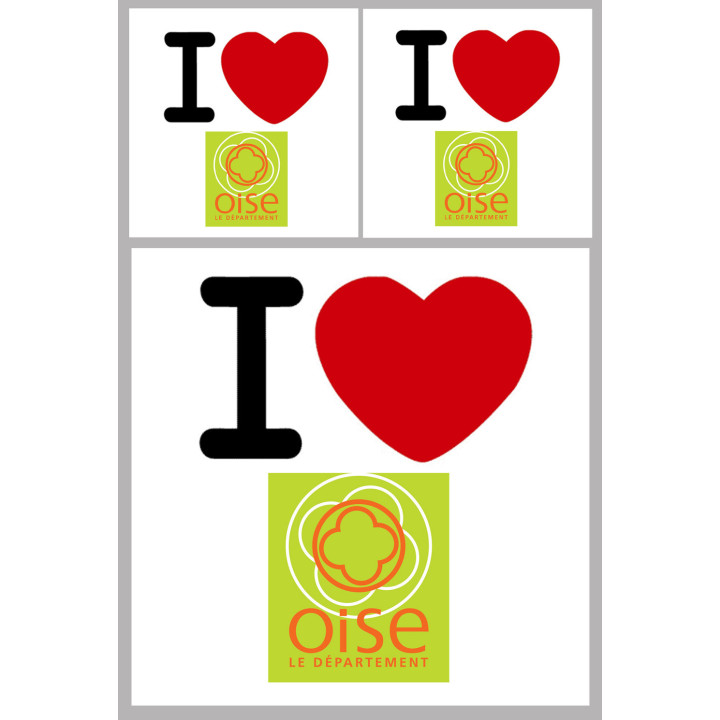l'Oise (1fois 10cm / 2 fois 5cm) - Sticker/autocollant