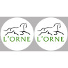 Département 61 l'Orne (2 fois 10cm) - Sticker/autocollant