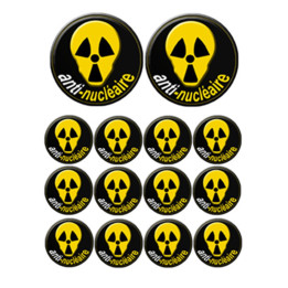 Anti-Nucléaire (2 fois 10cm & 12 fois 5cm) - Sticker/autocollant