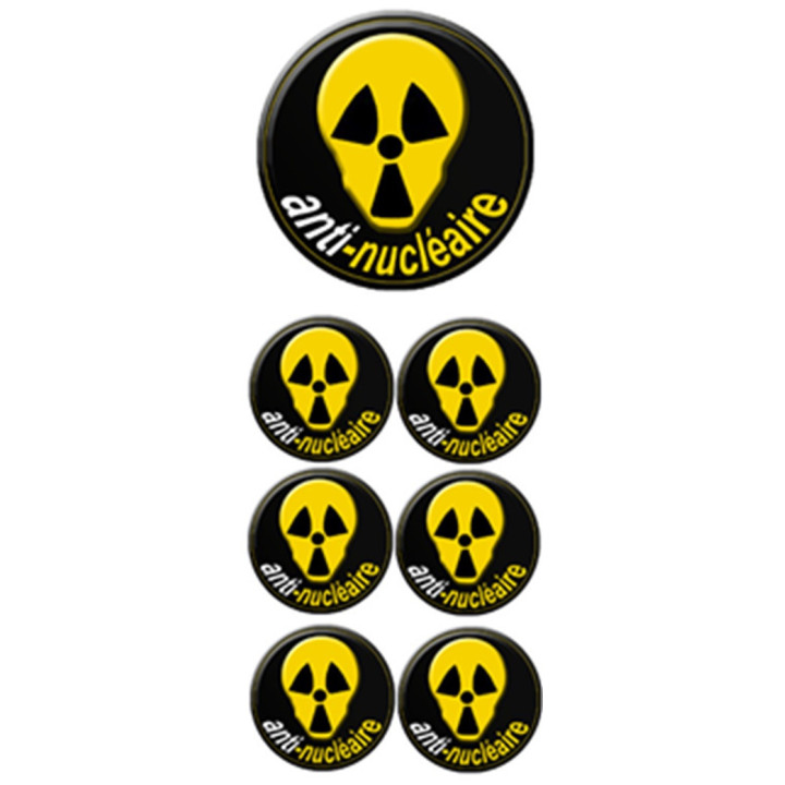 Anti-Nucleaire (1 fois 10cm & 6 fois 5cm) - Sticker/autocollant