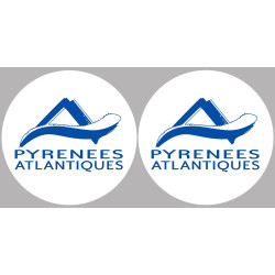 Département 64 les Pyrénées Atlantique (2 fois 10cm) - Sticker/auto