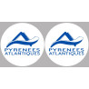 Département 64 les Pyrénées Atlantique (2 fois 10cm) - Sticker/auto