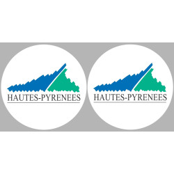 Département 65 les Hautes-Pyrénées (2 fois 10cm) - Sticker/autocoll