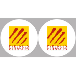 les Pyrénées Orientales (2fois 10cm) - Sticker/autocollant