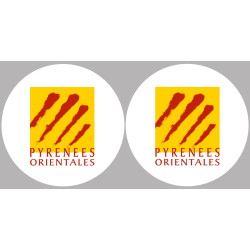les Pyrénées Orientales (2fois 10cm) - Sticker/autocollant