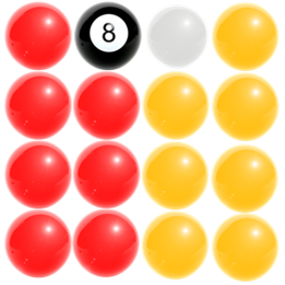 Boule de billard anglais (16 fois 5cm) - Sticker/autocollant