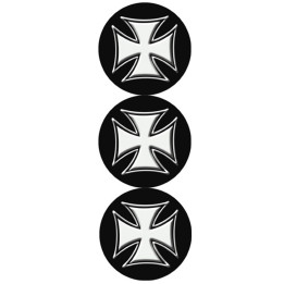 Croix de Malte (3 fois 9cm) - Sticker/autocollant