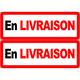 En Livraison (2 fois 29x10cm) - Sticker/autocollant