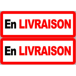 En Livraison (2 fois 29x10cm) - Sticker/autocollant
