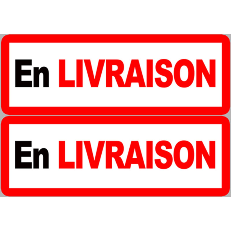 En Livraison (2 fois 29x10cm) - Sticker/autocollant
