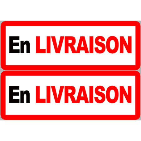 En Livraison (2 fois 29x10cm) - Sticker/autocollant