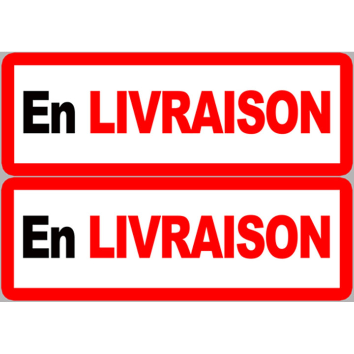 En Livraison (2 fois 29x10cm) - Sticker/autocollant