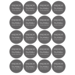 Espace bureau rond (20 fois 5cm) - Sticker/autocollant