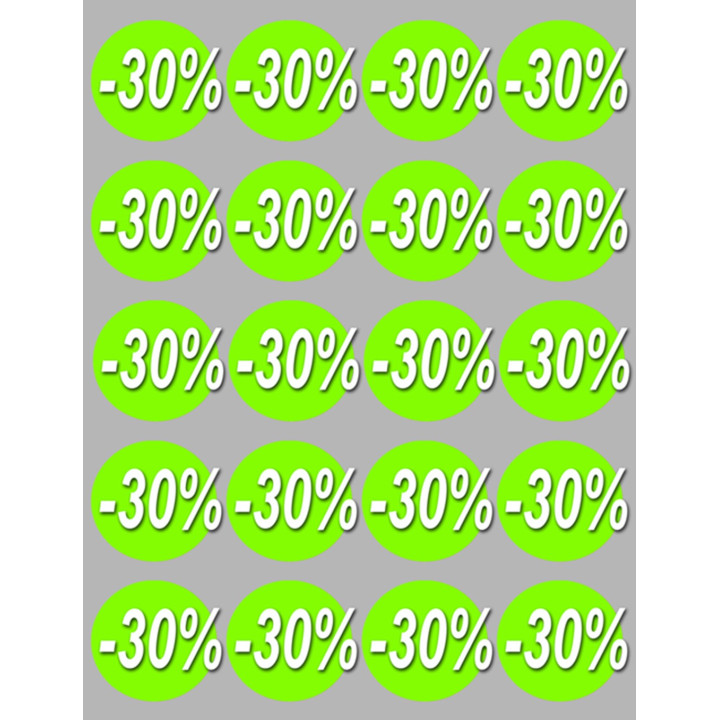 Soldes remise 30% rond (20 fois 5cm) - Sticker/autocollant