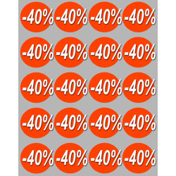 Soldes remise 40% (20 fois 5cm) - Sticker/autocollant