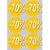 Soldes remise 70% (6 fois 10cm)  - Sticker/autocollant