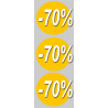 Soldes remise 70% (3 fois 10cm) - Sticker/autocollant