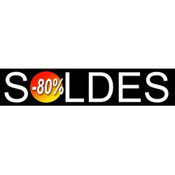 Soldes Design 80% (21x4,4cm) - Sticker/autocollant