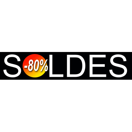 Soldes Design 80% (21x4,4cm) - Sticker/autocollant