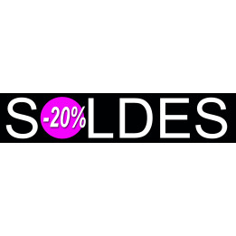 Soldes Design 20% (21x4,4cm) - Sticker/autocollant