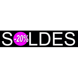Soldes Design 20% (21x4,4cm) - Sticker/autocollant