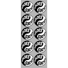 Soldes Yin Yang (10 fois 5x5cm) - Sticker/autocollant