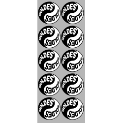 Soldes Yin Yang (10 fois 5x5cm) - Sticker/autocollant