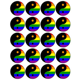 Yin Yang Lgbt (20 fois 5cm) - Sticker/autocollant