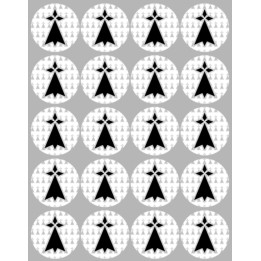 Hermine Bretagne (20 fois 5cm) - Sticker/autocollant