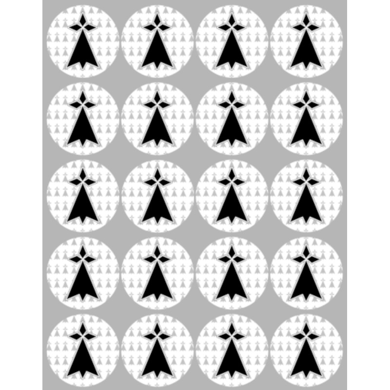 Hermine Bretagne (20 fois 5cm) - Sticker/autocollant
