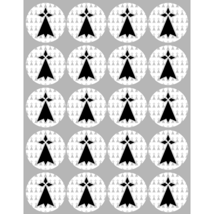 Hermine Bretagne (20 fois 5cm) - Sticker/autocollant