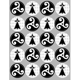 Triskèle et Drapeau Breton (20 fois 5cm) - Sticker/autocollant