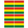 Drapeau Bolivie (8 fois 9.5x6.3cm) - Sticker/autocollant