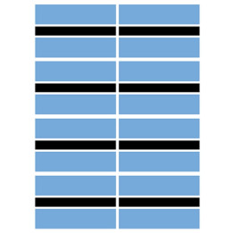 Drapeau Botswana (8 fois 9.5x6.3cm) - Sticker/autocollant