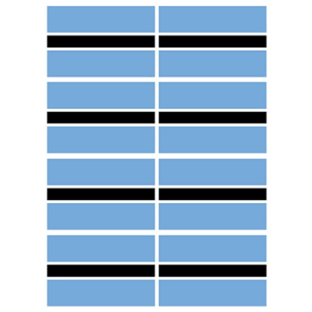 Drapeau Botswana (8 fois 9.5x6.3cm) - Sticker/autocollant