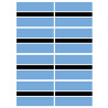 Drapeau Botswana (8 fois 9.5x6.3cm) - Sticker/autocollant