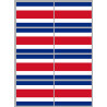 Drapeau Costa Rica (8 fois 9.5x6.3cm) - Sticker/autocollant