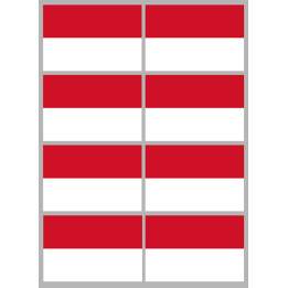 Drapeau Monaco (8 fois 9.5x6.3 cm) - Sticker/autocollant
