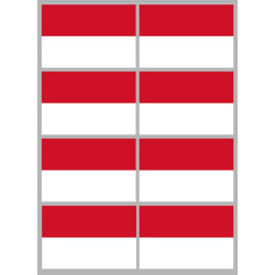Drapeau Monaco (8 fois 9.5x6.3 cm) - Sticker/autocollant