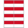 Drapeau Monaco (8 fois 9.5x6.3 cm) - Sticker/autocollant