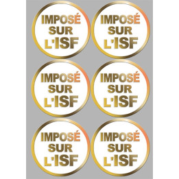 Imposé sur l'ISF (6 fois 9.5x9.5cm) - Sticker/autocollant