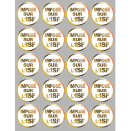 Imposé sur l'ISF (20 fois 5x5cm) - Sticker/autocollant
