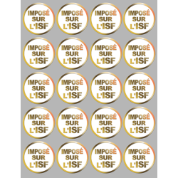 Imposé sur l'ISF (20 fois 5x5cm) - Sticker/autocollant