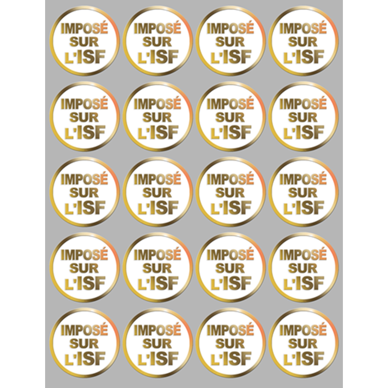 Imposé sur l'ISF (20 fois 5x5cm) - Sticker/autocollant
