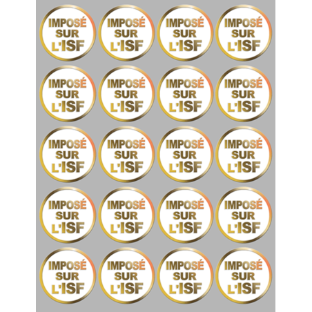 Imposé sur l'ISF (20 fois 5x5cm) - Sticker/autocollant