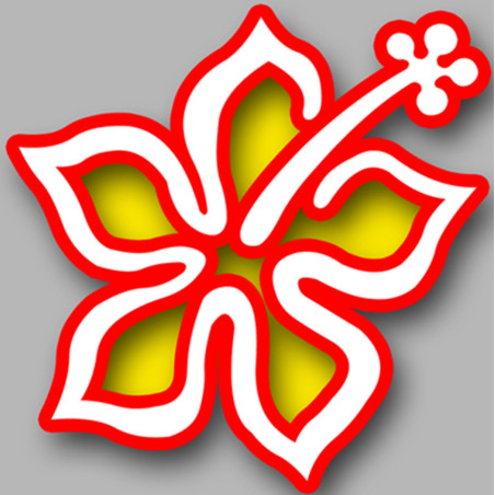 Repère fleur 11 (10x10cm) - Sticker/autocollant