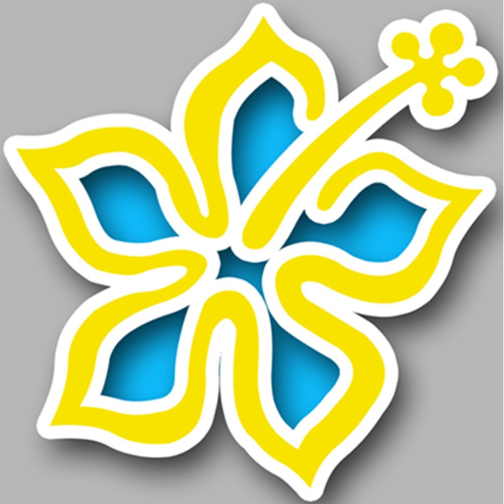 Repère fleur 13 (10x10cm) - Sticker/autocollant