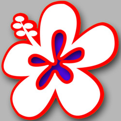 Repère fleur 16 (10cm) - Sticker/autocollant