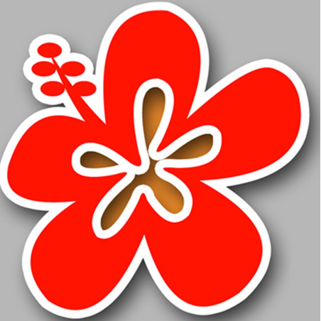 Repère fleur 17 (10cm) - Sticker/autocollant