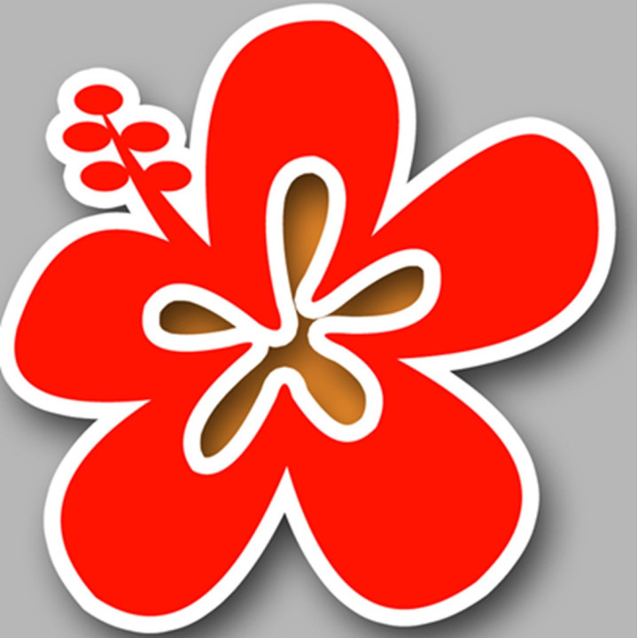 Repère fleur 17 (10cm) - Sticker/autocollant